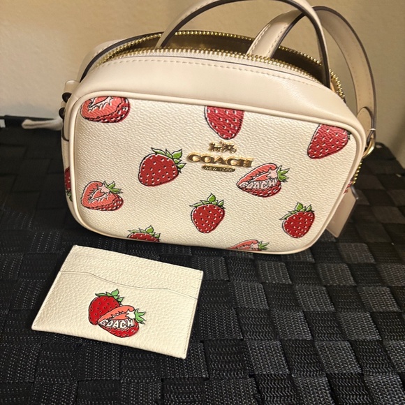 Coach Strawberry Crossbody & Wallet - Picture 1 of 2